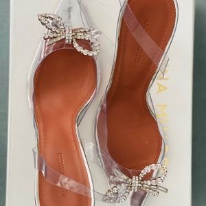 Amina muaddi Rosie clear begum Slingback